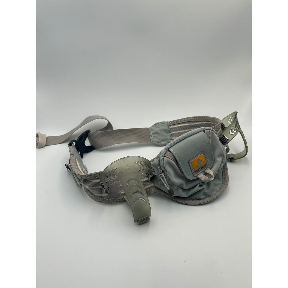 Nathan Gray Hydration Running Belt Adjustable Waist Pack with Dual Holsters